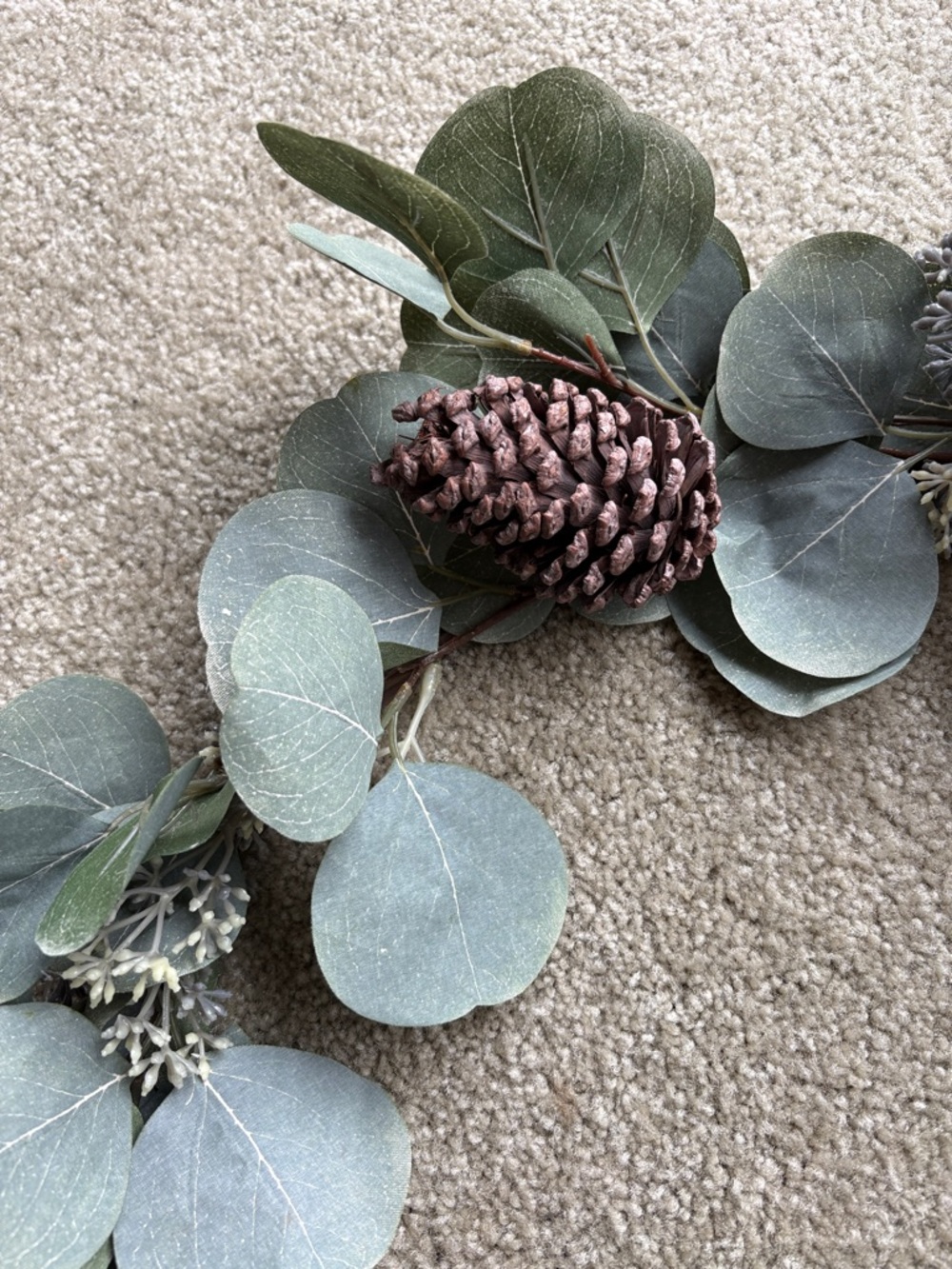 Faux Eucalyptus Pinecone Garland - Approx. 6 feet - Picture 3 of 4